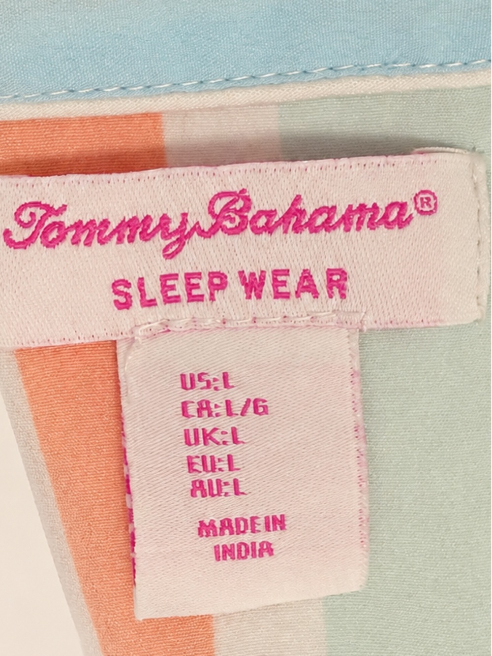 Tommy Bahama Pastel Striped Two-Piece Sleepwear Set - Picture 3 of 8